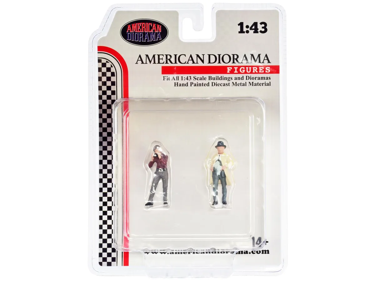 American Diorama American Diorama "Race Day" Two Diecast Figures Set 3 1/43 Scale 1.75 Inch — product photo