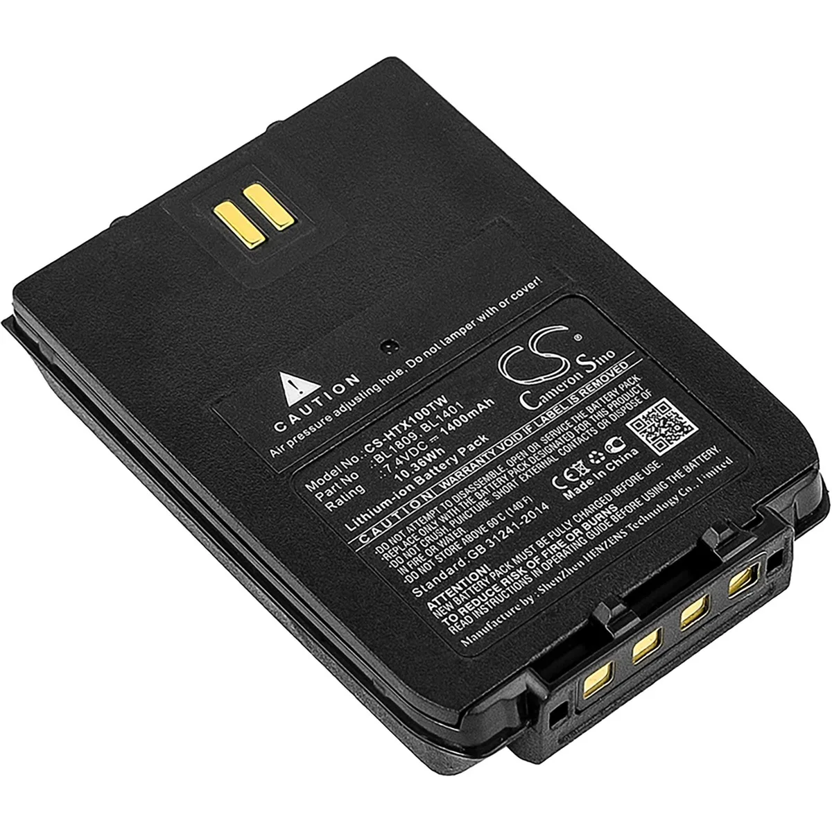 Cameron & Co Cameron & Co DS-CS-HTX100TW Li-ion battery 7.4V 1400mAh 10.36Wh black — product photo