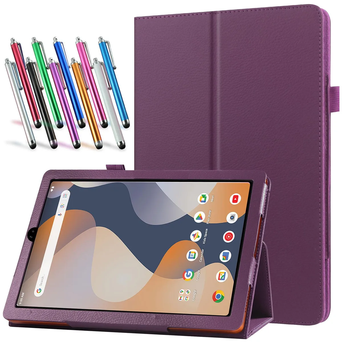 anicestore anicestore Folio Case for ONN 7" Tablet 2024 Purple + Stylus — product photo