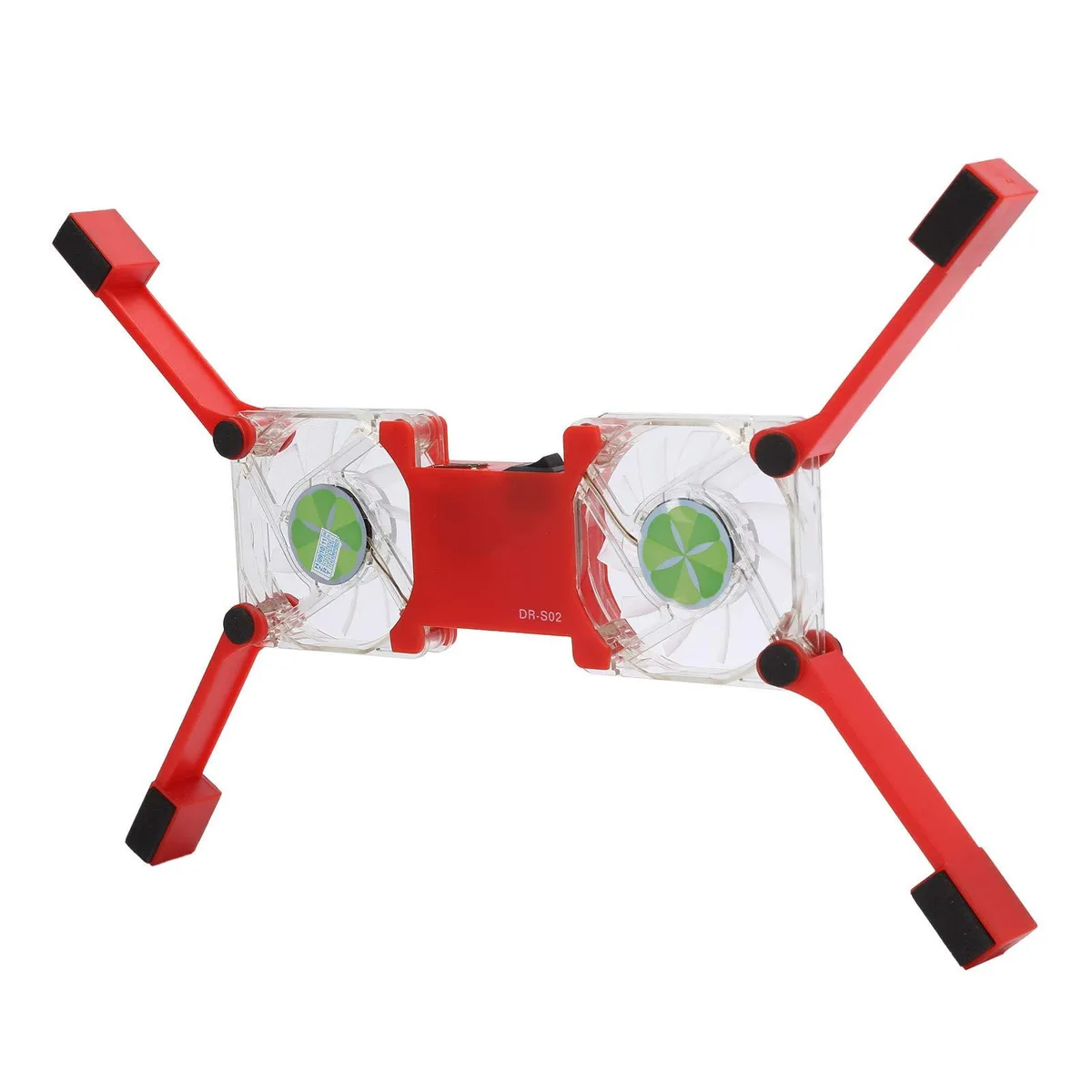 ASHATA DR-S02 laptop cooling pad Red 19x12x3cm 111g 500-2500RPM 23dBA — product photo