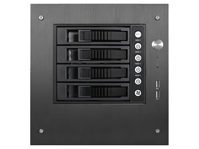 iStarUSA Inc. iStarUSA Inc. S-35-B4BK server chassis 4 x 3.5" hotswap mini-ITX tower black — product photo