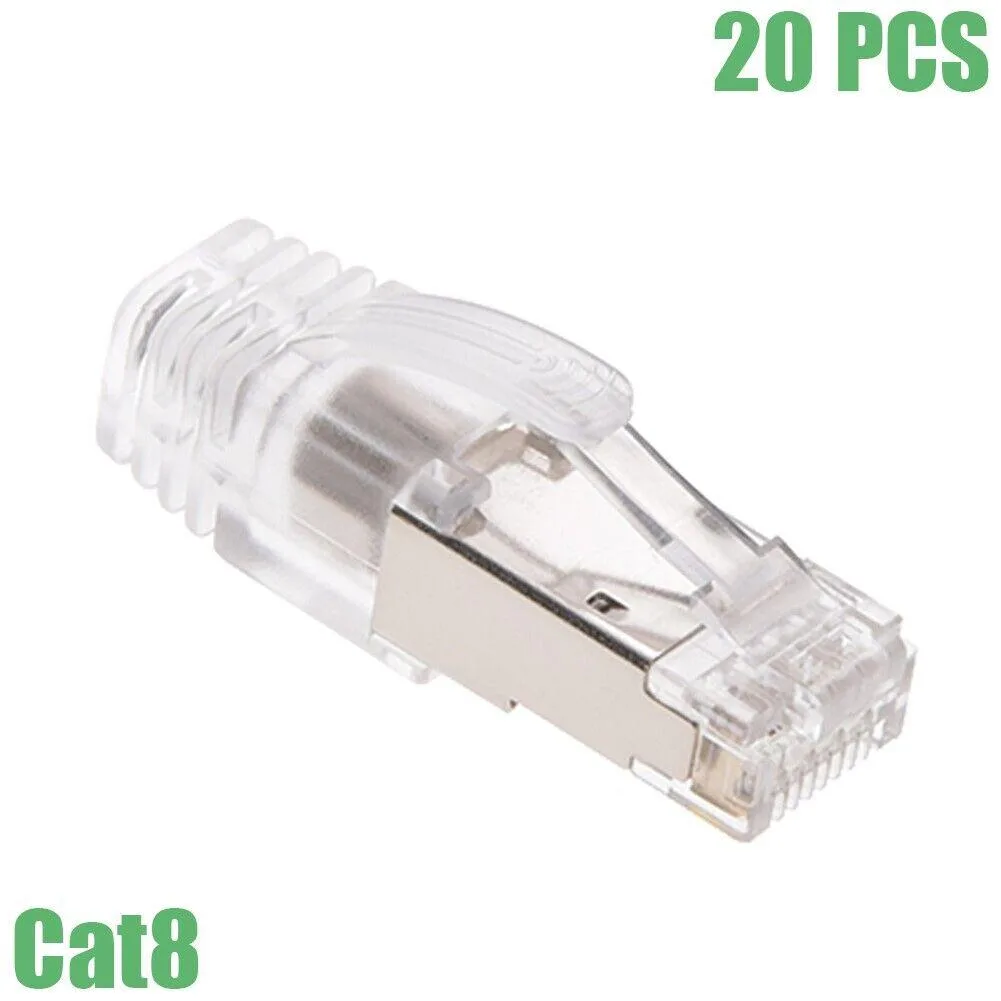 Pack of twenty clear-boot shielded RJ45 connectors