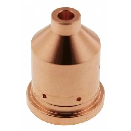 Five copper gouging nozzles in a clear plastic bag
