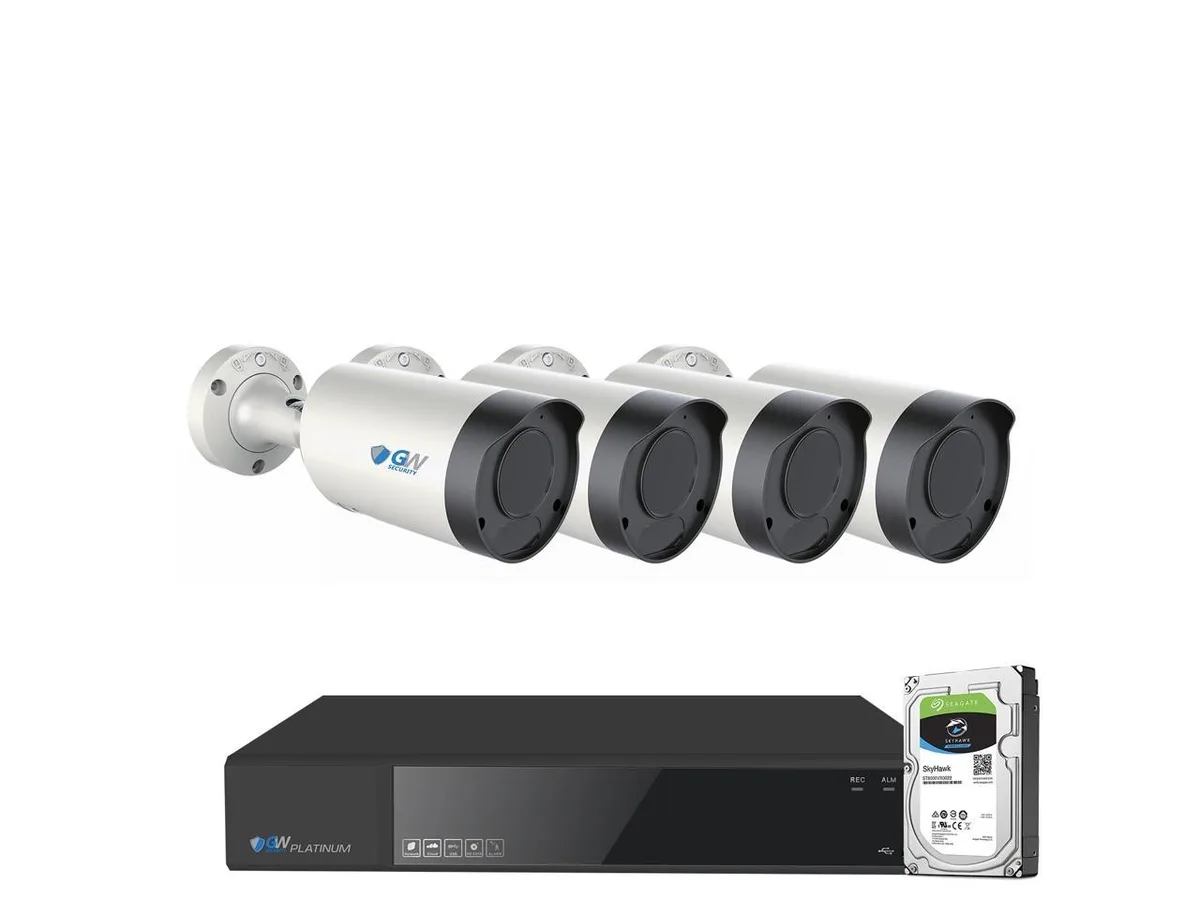 GW Security Inc. GW Security Inc. GW7808NP 8-Channel 4K NVR Kit 2TB 4 Cameras Varifocal — product photo