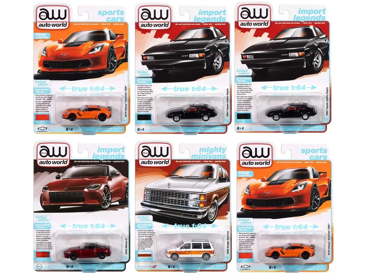 auto world Auto World Premium 2024 Set A Release 2 1/64 Diecast 6 Cars — product photo