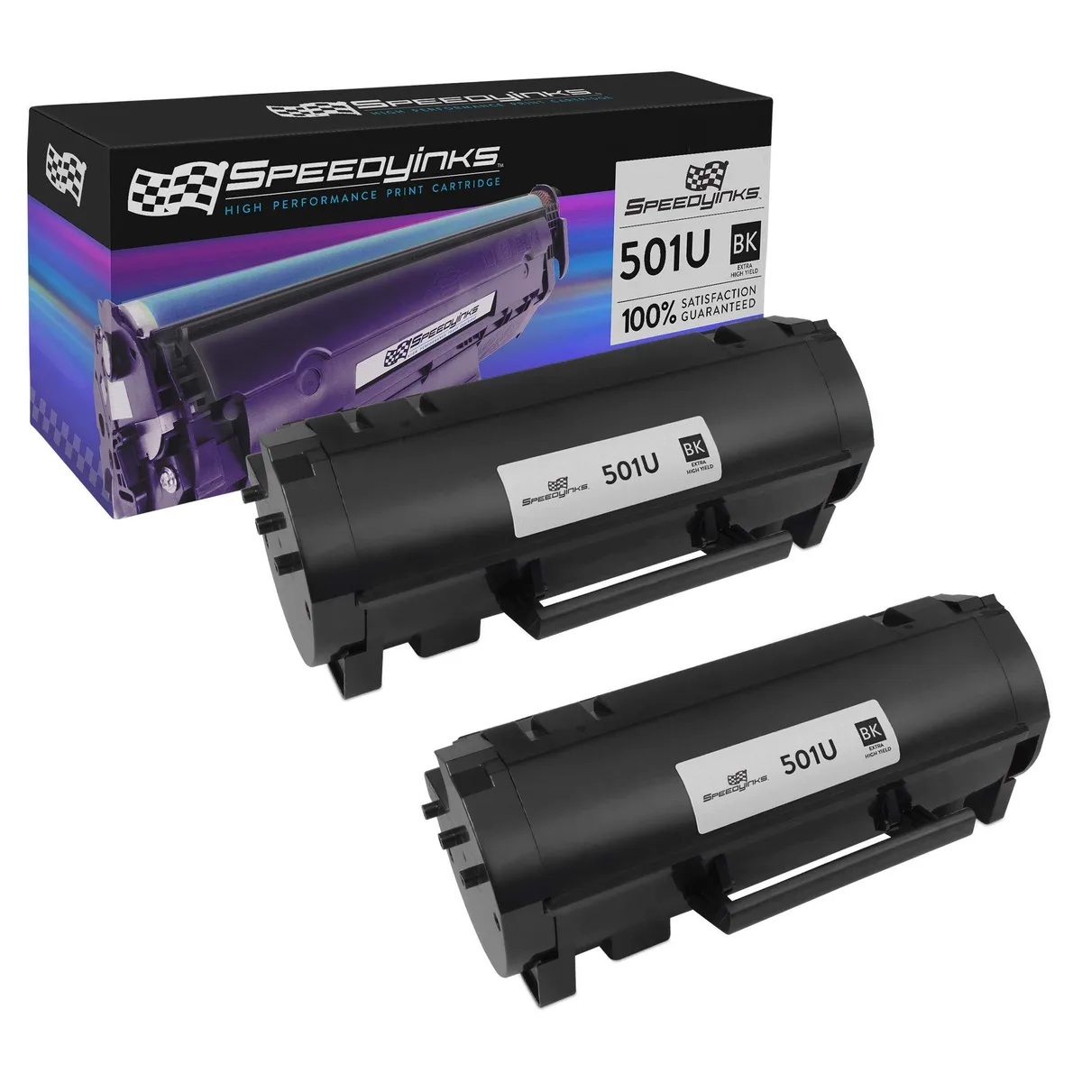 SpeedyInks SpeedyInks Lexmark 501U 50F1U00 Black Toner 2-Pack 20000 Pages — product photo