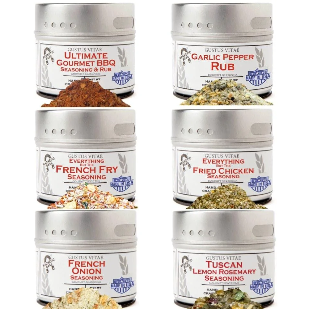 Gustus Vitae Condiments Gustus Vitae Condiments Air Fryer Kitchen Hero Seasoning Set 6 Pack — product photo