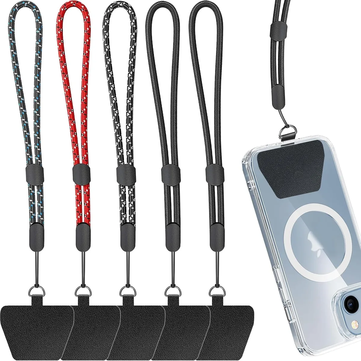 MCHOSE MCHOSE Cell Phone Lanyard 5 Pack Adjustable Wrist Strap with Tether Tabs — product photo