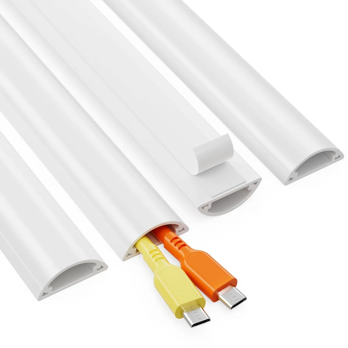 Wuitaouy Curved Cord Hider 56.7in White Self-Adhesive — product photo