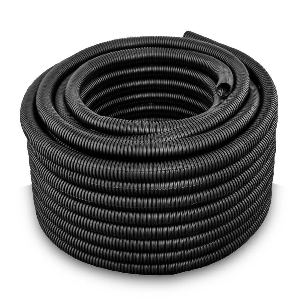 The Wires Zone The Wires Zone 100 ft 3/4" Split Wire Loom Conduit Black — product photo