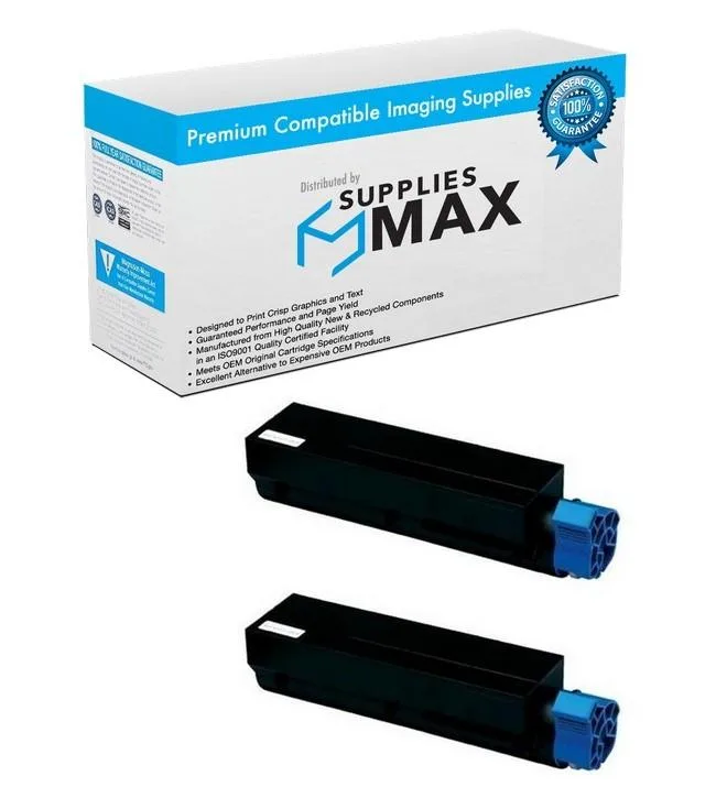 SuppliesMax SuppliesMax OKI45807101_2PK Black Toner Cartridge 2-Pack 3000 Pages — product photo