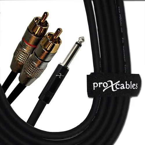 ProX ProX XC-PYR10 10ft 1/4 inch TS to Dual RCA Cable — product photo