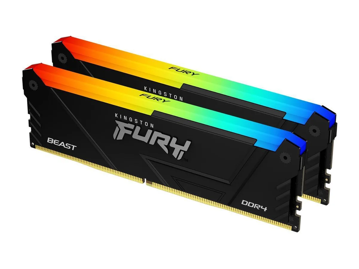 Kingston Technology Corp. Kingston Technology Corp. Fury Beast RGB DDR4 16GB (2x8GB) 3600MT/s CL17 — product photo
