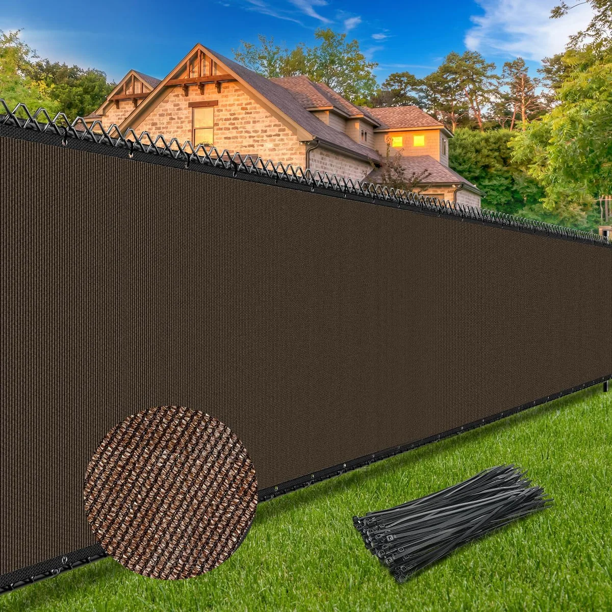Winpull WPL-015 Privacy Fence Screen 6' x 50' 170GSM HDPE Mesh 95% Privacy — product photo