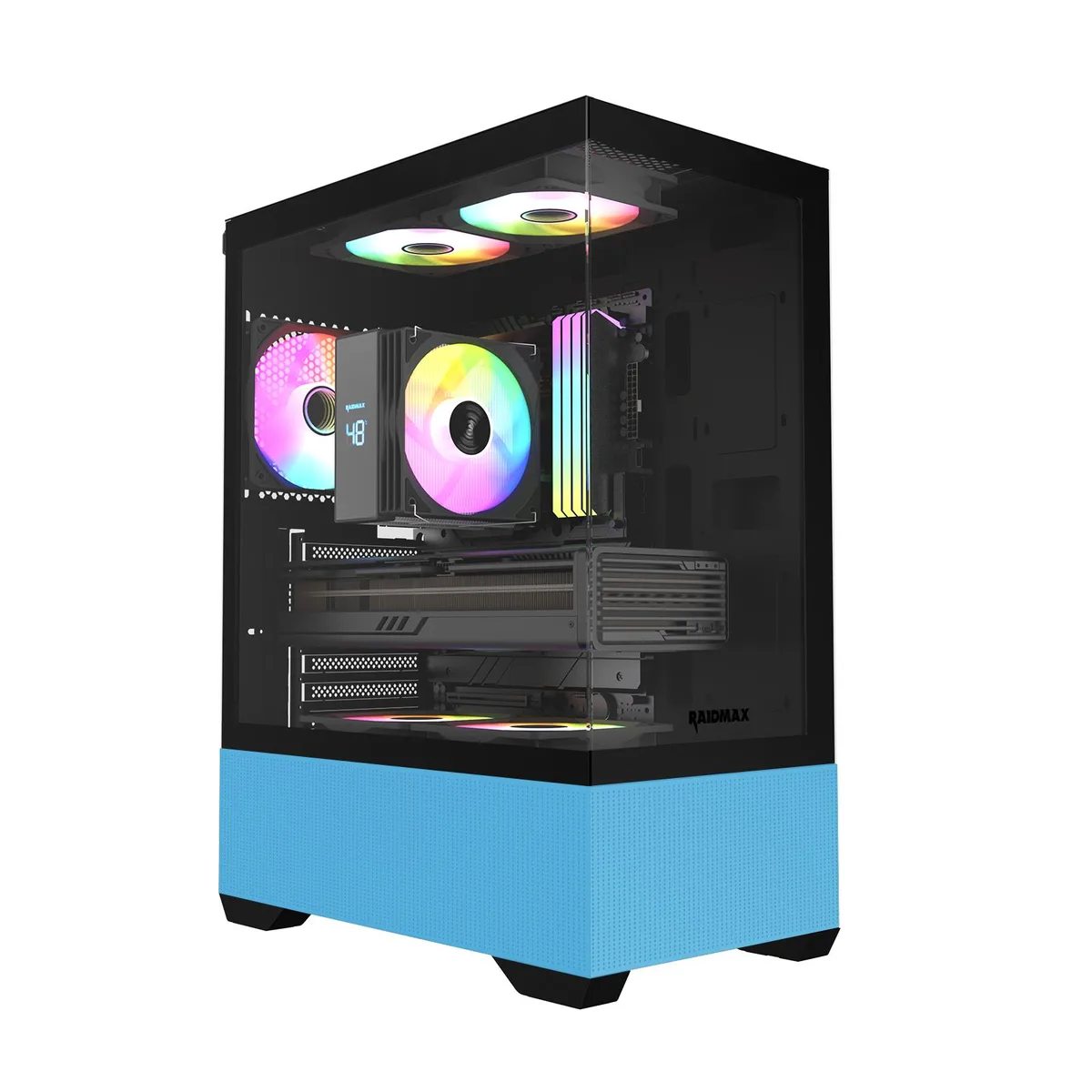 Raidmax Raidmax i802 VIBE Blue ATX Mid Tower PC Case — product photo