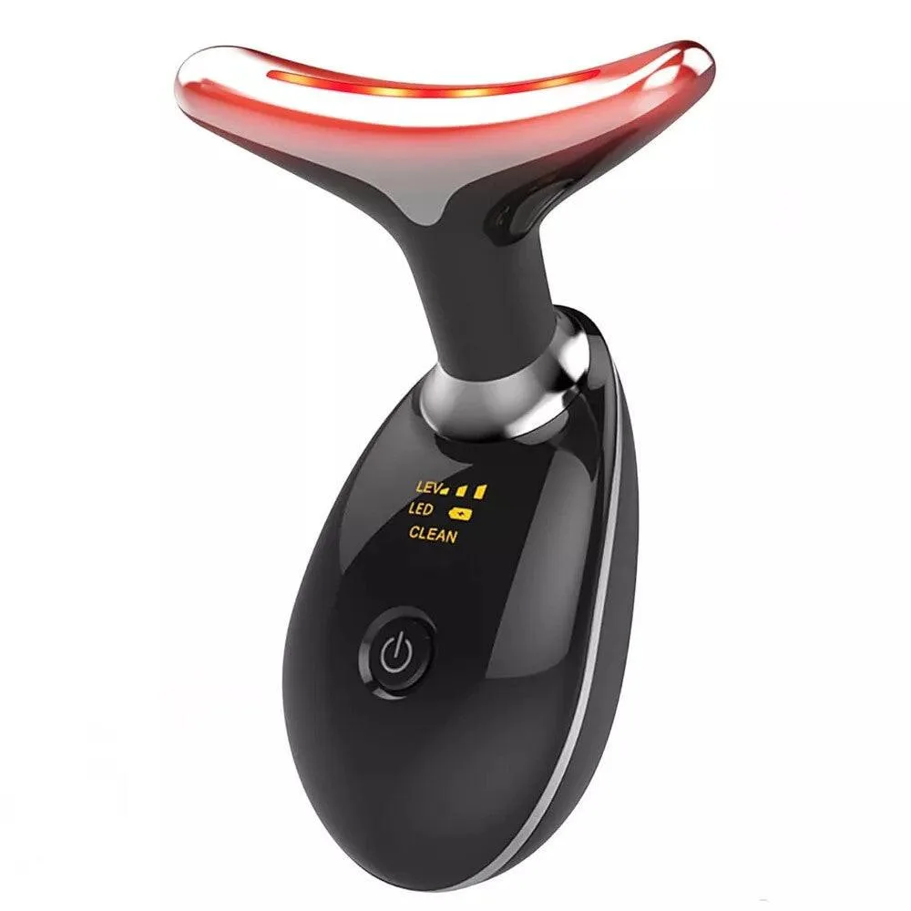 The Perfect Part The Perfect Part Neck Face Lifting Massager Skin Care Black 7 LED 3 Massage Modes 160° Dolphin-shaped 45°C — product photo