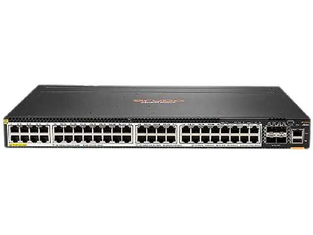 HPE HPE JL659A Aruba 6300M 48-port 100/1000/2.5G/5G PoE+ 4×SFP56 network switch — product photo