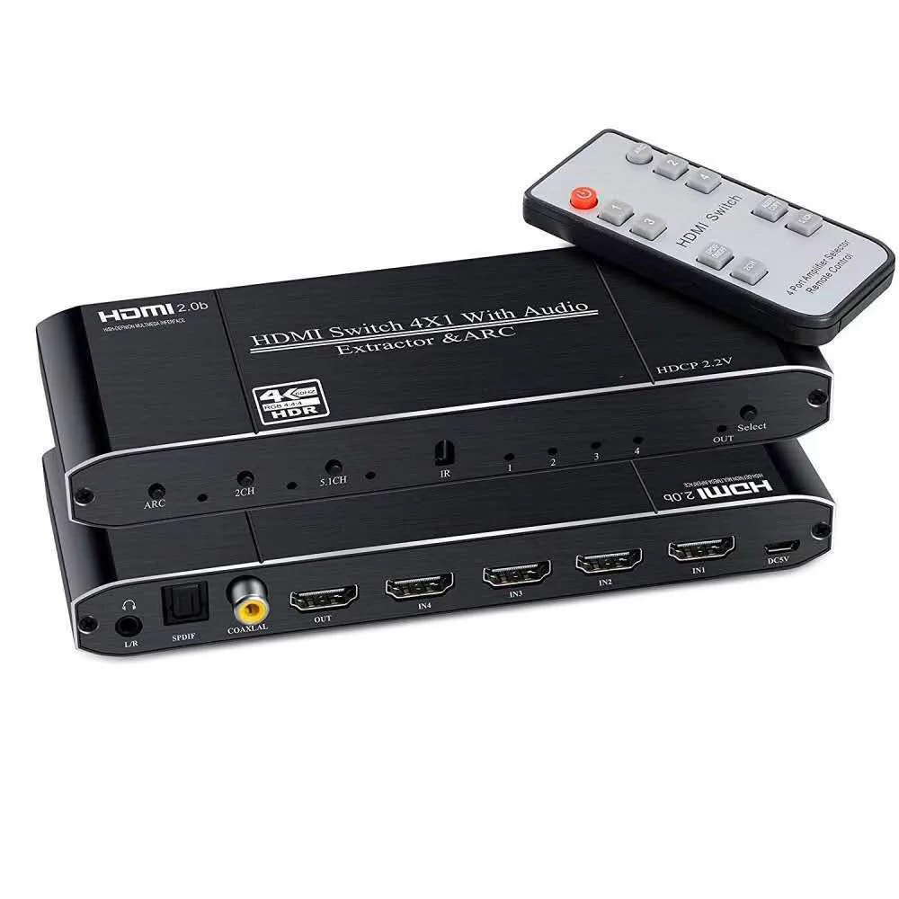 Jansicotek Jansicotek OZQ9 4K@60Hz 4x1 HDMI Audio Switch — product photo