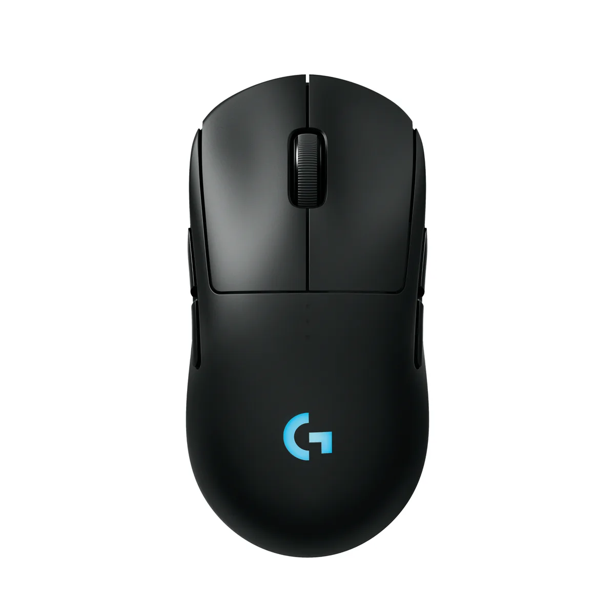 Black ambidextrous wireless gaming mouse with modular magnetic side buttons and USB-C port
