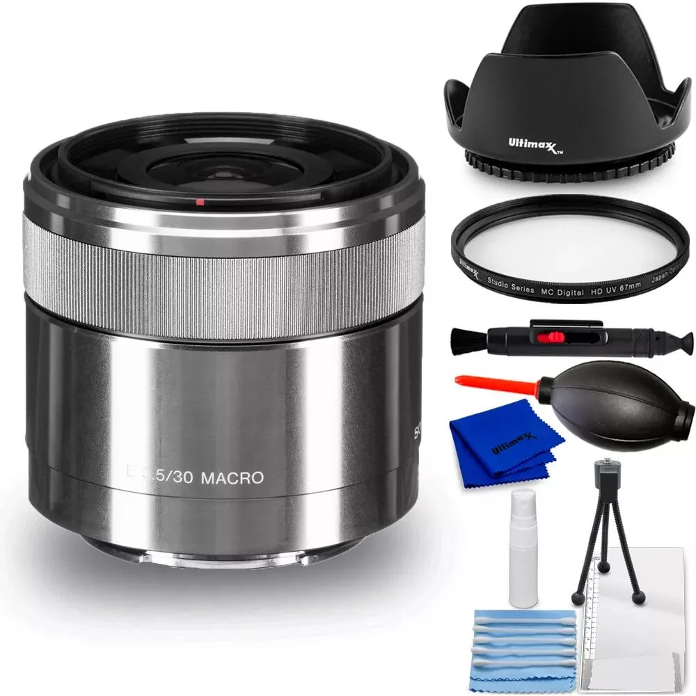 Sony Sony E 30mm f/3.5 Macro SEL30M35 with 7PC Accessory Bundle — product photo