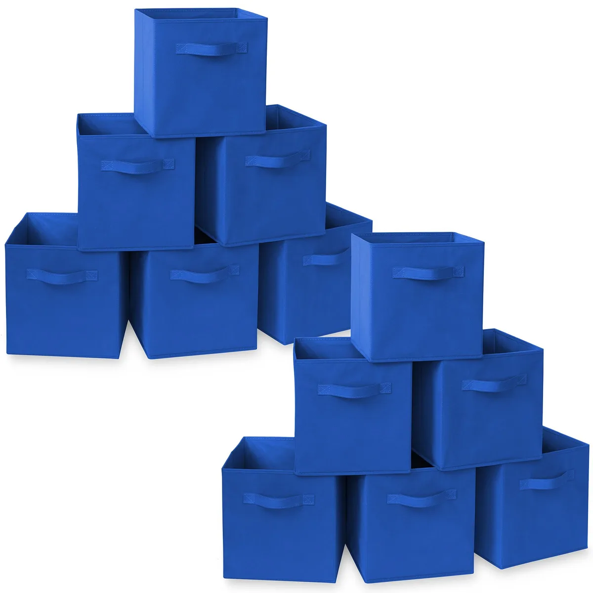 Casafield Casafield 12-Pack Collapsible Fabric Storage Bins, Dark Blue, 10.5x10.5x11 in — product photo