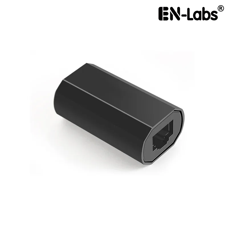 EN-Labs EN-Labs RJ45 Coupler TLPRJ45FFBK Black 10 gigabite 8 TVS — product photo