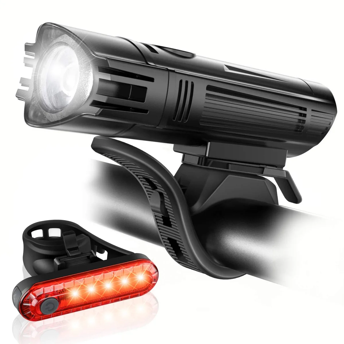  HJ-040 Bike Light Set 300 lumens 2000 mAh 330 mAh IPX4 cycling accessory — product photo