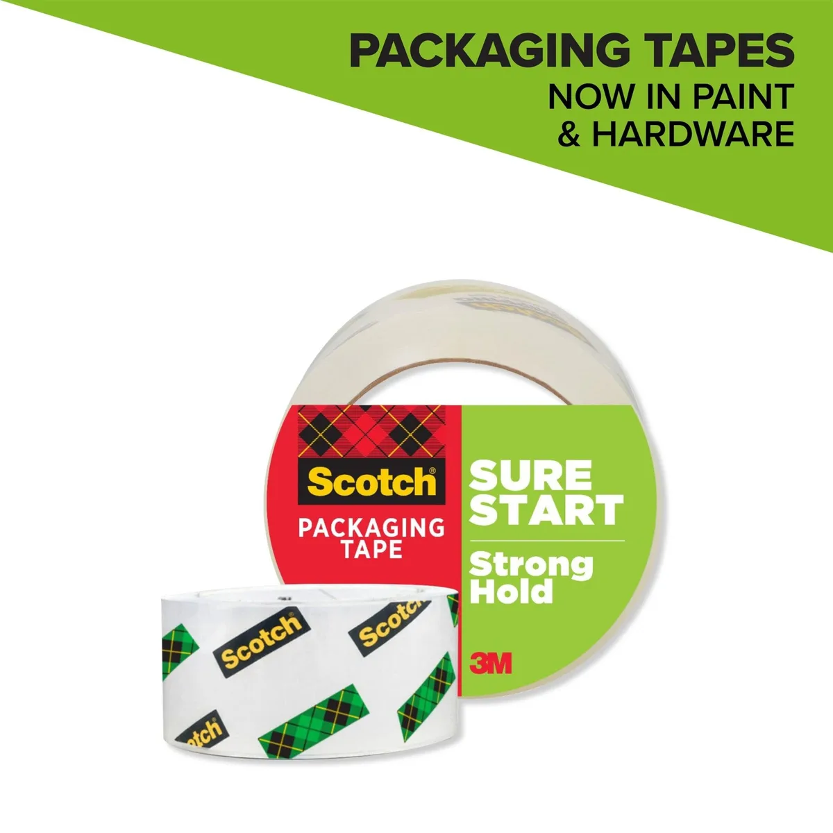 None Continuous None Continuous Scotch Sure Start Packaging Tape Clear 1.88 in. x 54.6 yd. 1 Roll — product photo
