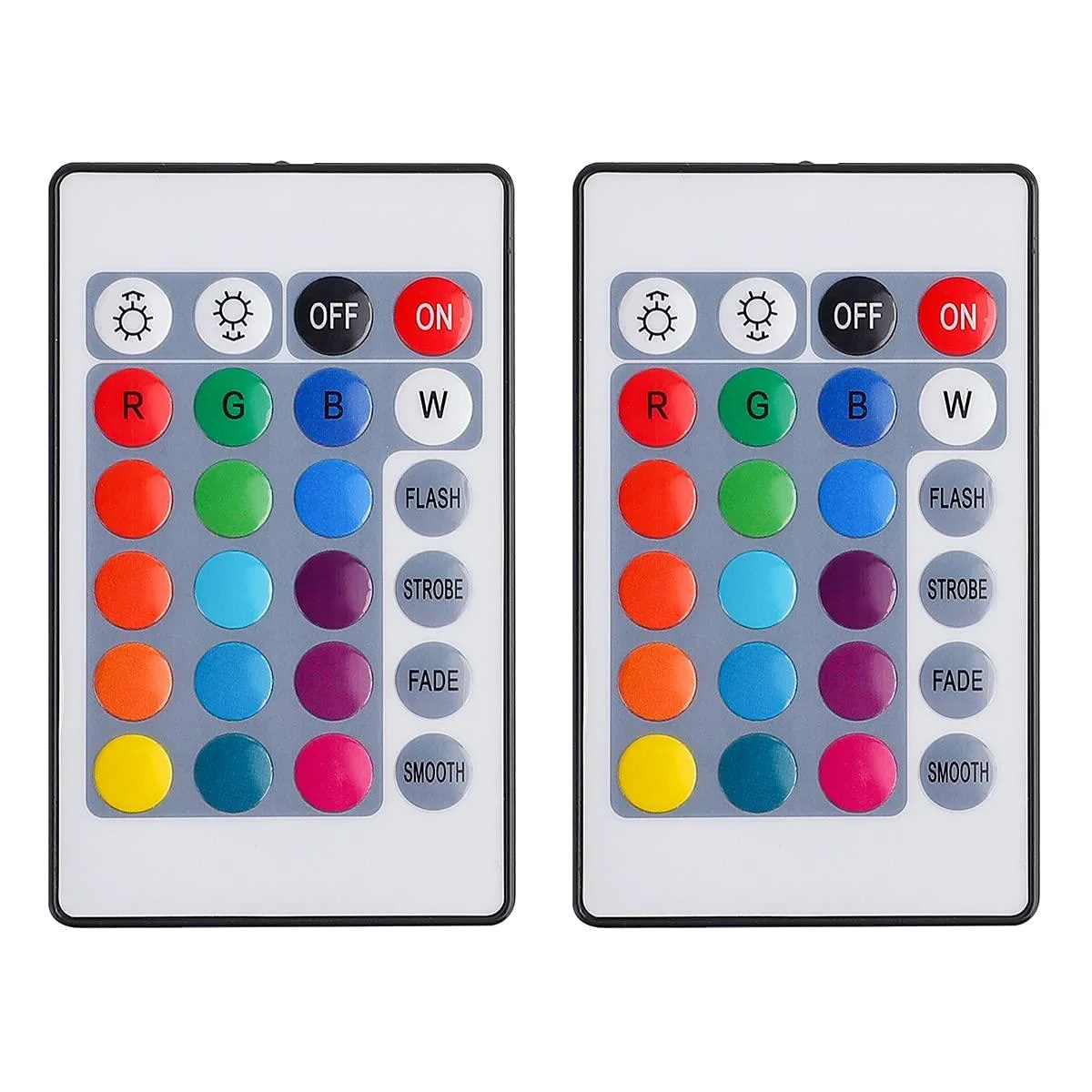 SUPERNIGHT 24-Key RGB LED Strip Remote Controller 12V 2-Pack — product photo
