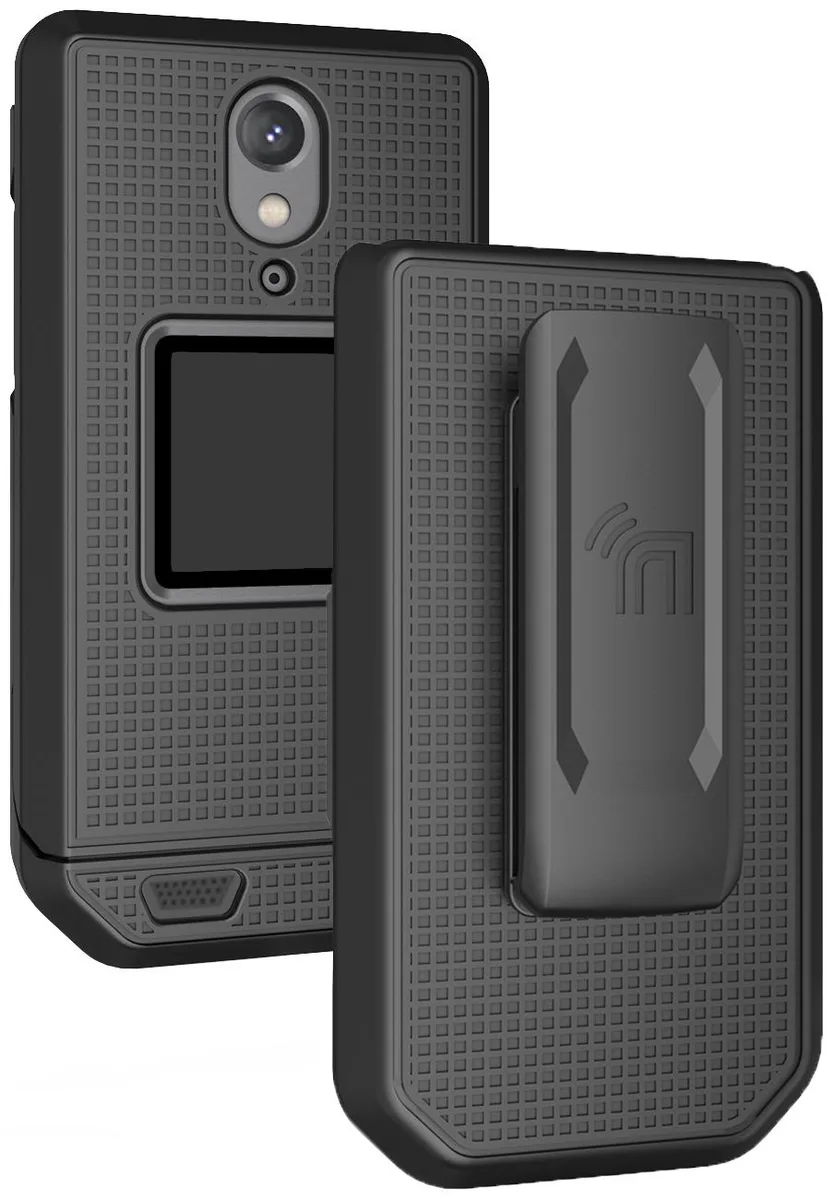 Nakedcellphone Nakedcellphone Grid Case + Belt Clip Holster Combo for CAT S22 Flip — product photo
