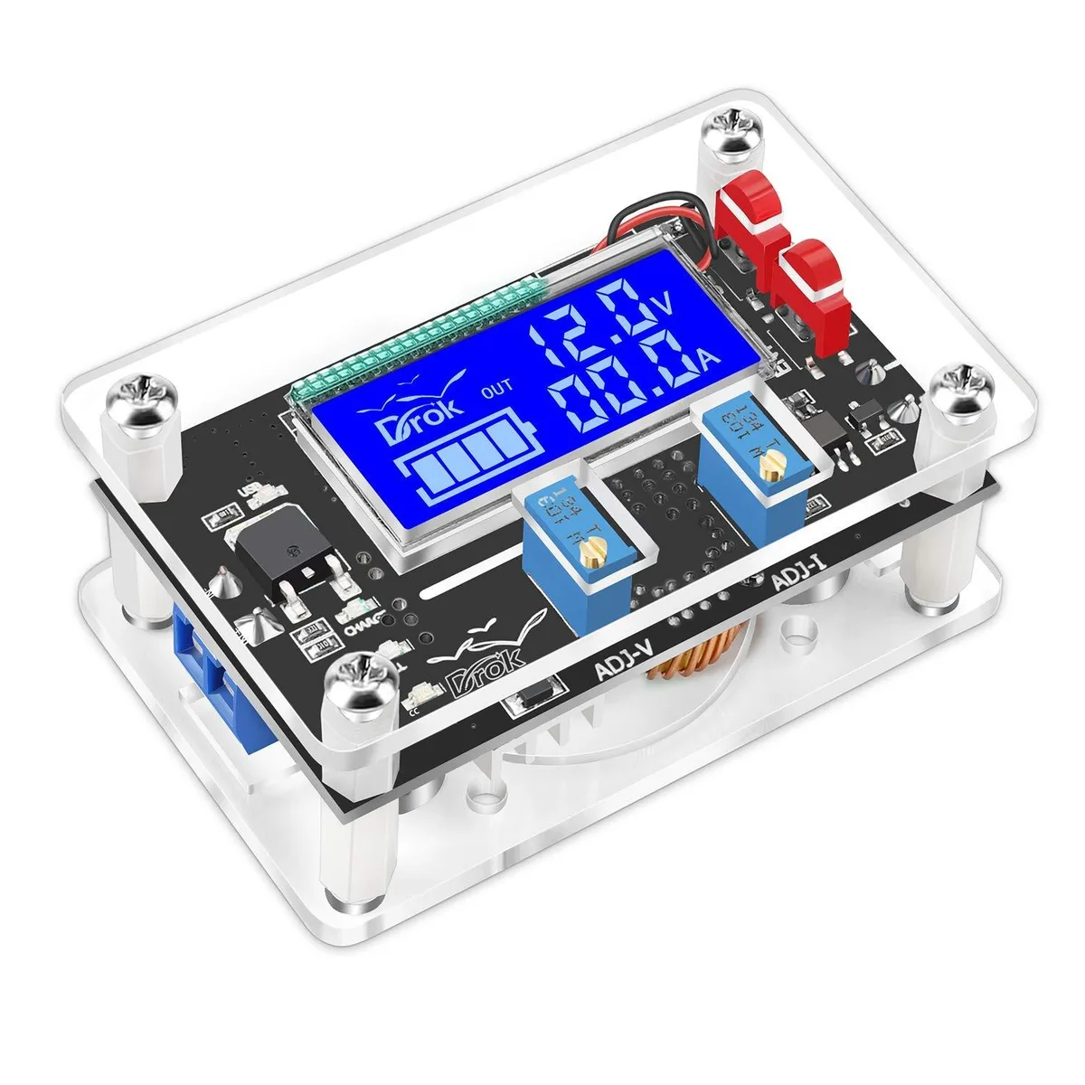 KEHIPI KEHIPI Buck Boost Voltage Regulator 6-30V to 0.5-30V 4A 60W LCD USB power adapter — product photo