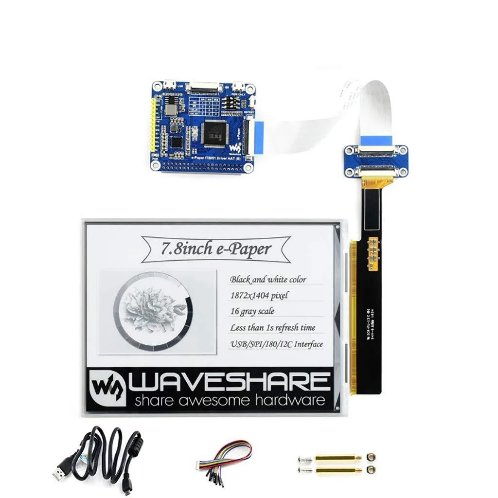 LORDWORLD LORDWORLD 7.8inch E-Ink Display HAT 1872×1404 IT8951 development board — product photo