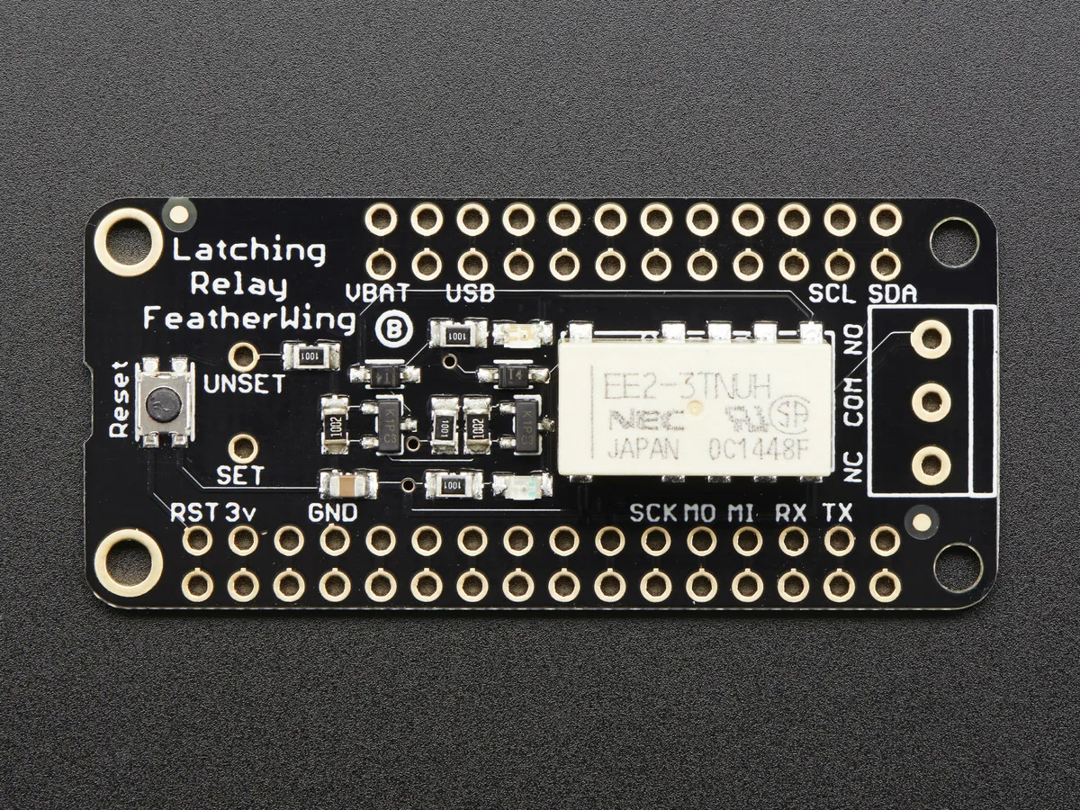Adafruit Adafruit Latching Mini Relay FeatherWing 2A 250VAC engineering development tool — product photo