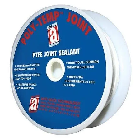 White PTFE gasket tape roll in applicator dispenser