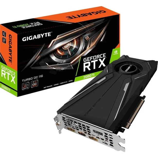GIGABYTE GIGABYTE GeForce RTX 2080 Ti Turbo OC 11GB graphics card — product photo
