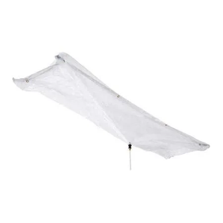 Clear rectangular leak diverter tarp ten feet by three feet with straps