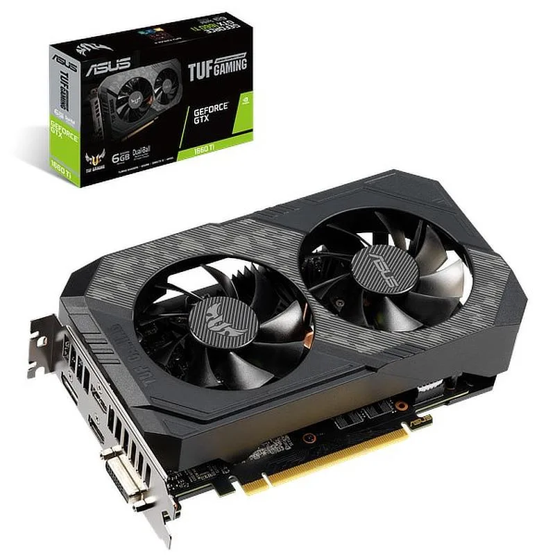 ASUS ASUS GeForce GTX 1660 Ti TUF Gaming 6 GB GDDR6 graphics card — product photo