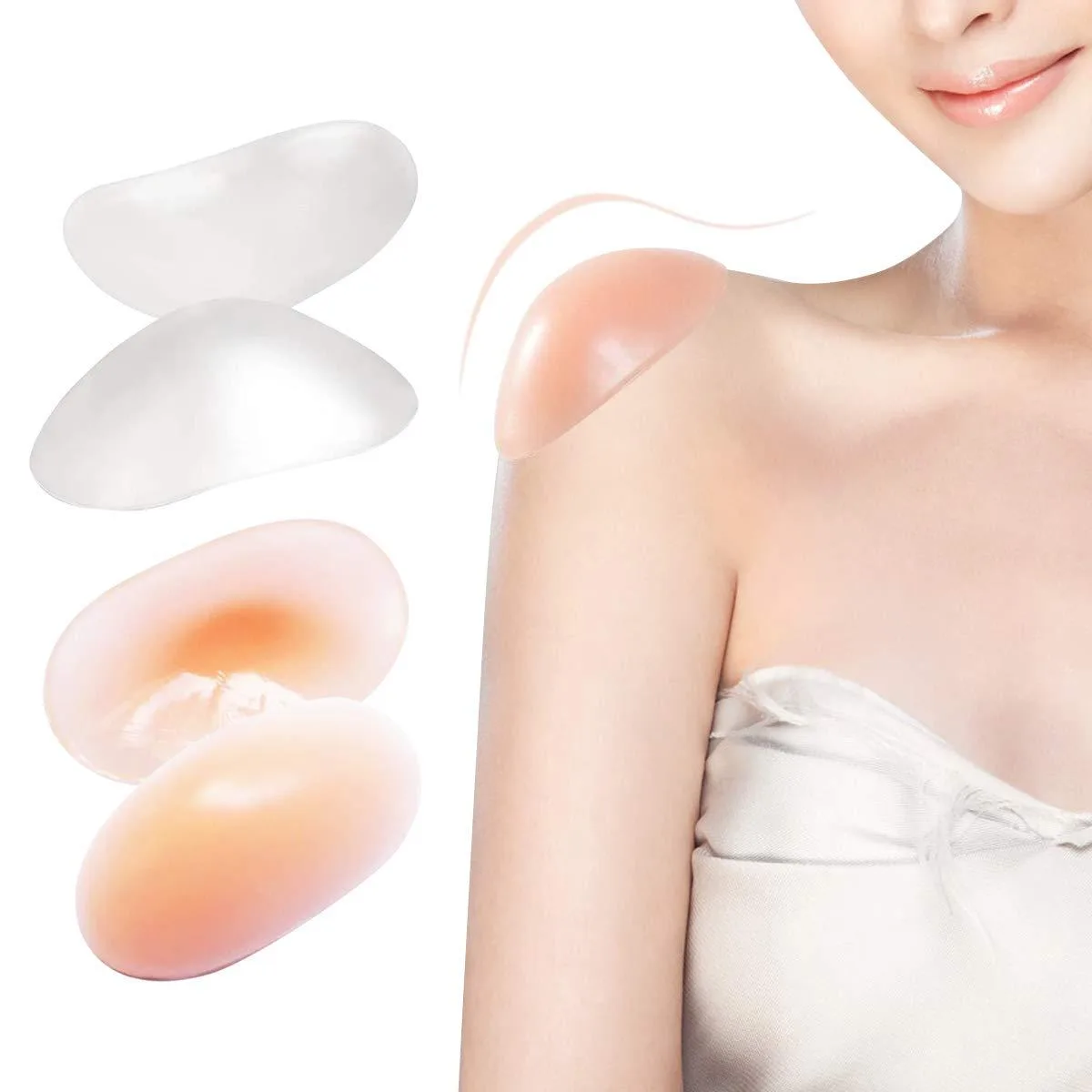  Silicone Anti-Slip Shoulder Push-up Pads 2 Pairs Unisex Small — product photo