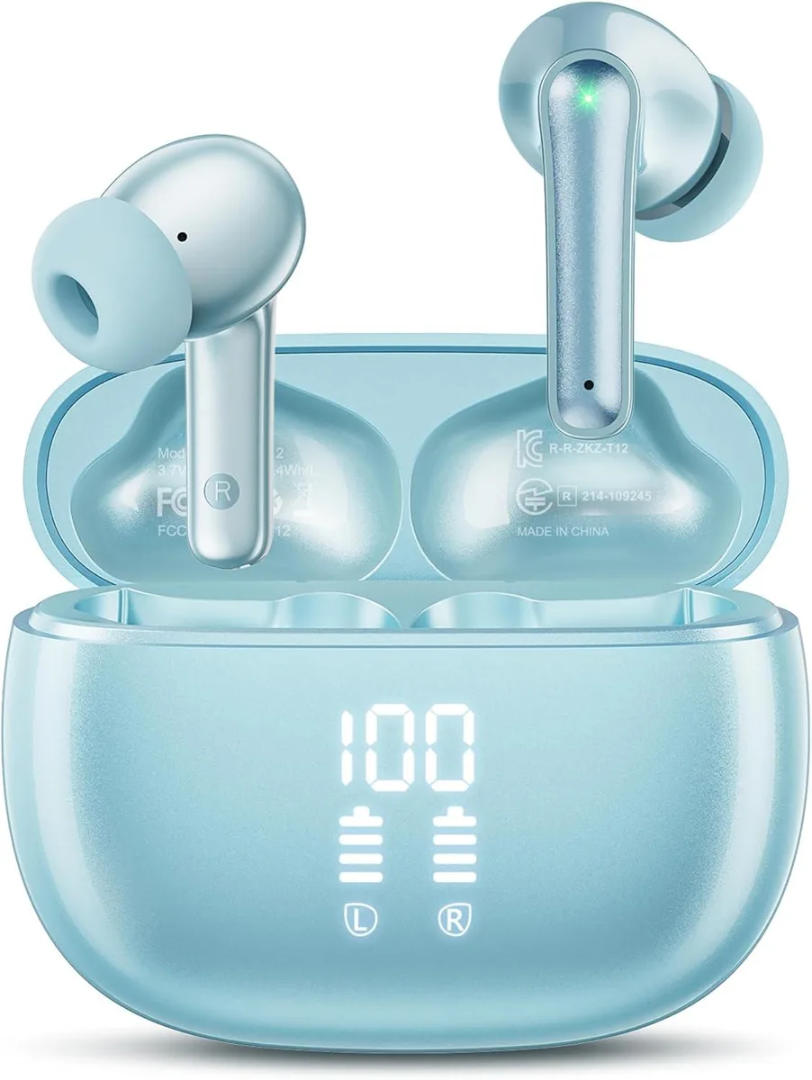 YINGHUA YINGHUA T12 Wireless Earbuds Bluetooth 5.3 14.2 mm Drivers 40H Playtime IP7 — product photo
