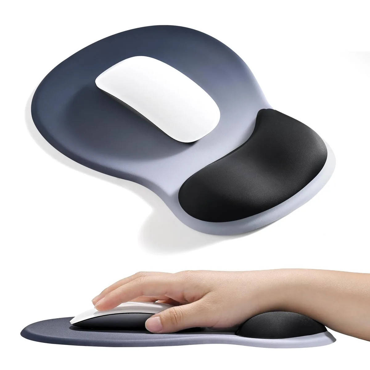  EooCoo MP03AZ Ergonomic Mouse Pad Gel Wrist Rest Deep Blue 10.2 x 7.5 in 1.2 in thick — product photo