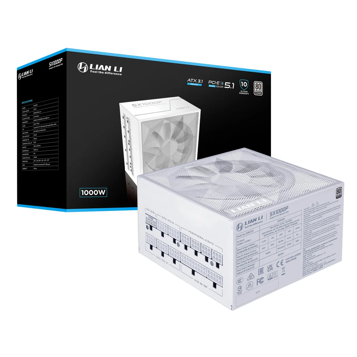 Lian Li Lian Li SX1000P.W 1000W Platinum ATX power supply — fotografie produktu