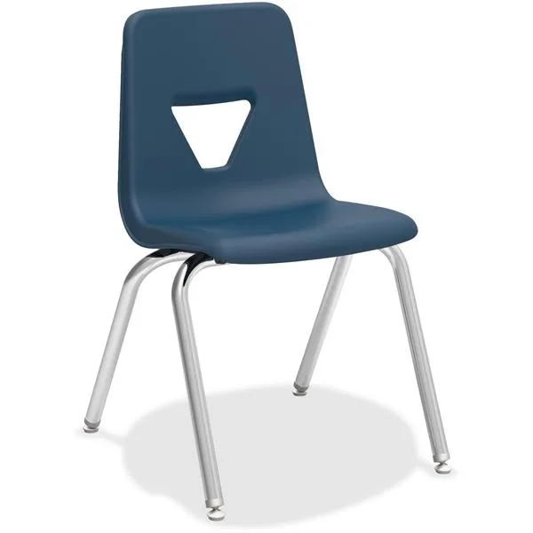 Lorell Lorell 99890 18" Stacking Student Chairs Navy Polypropylene 4 / Carton — product photo