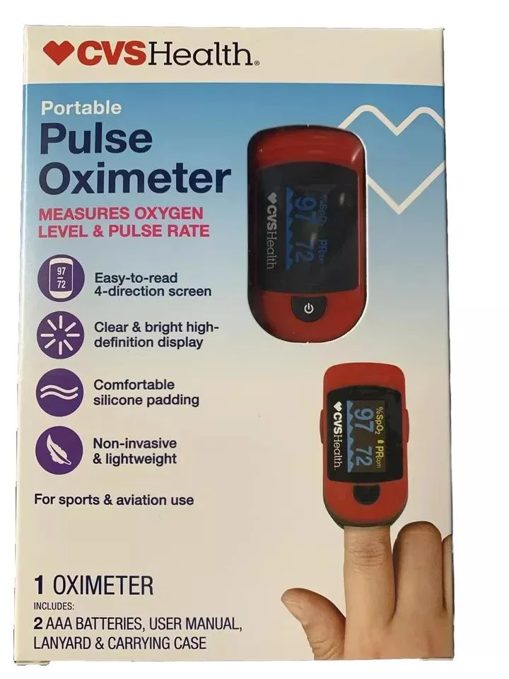 CVS CVS Pulse Oximeter Red HD Display 2 AAA Batteries — product photo