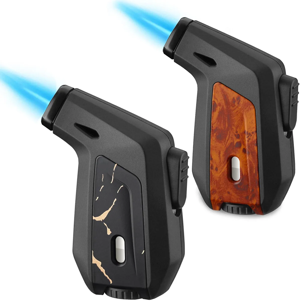  Zoocura 2 Pack Single Jet Torch Lighter Gold — product photo