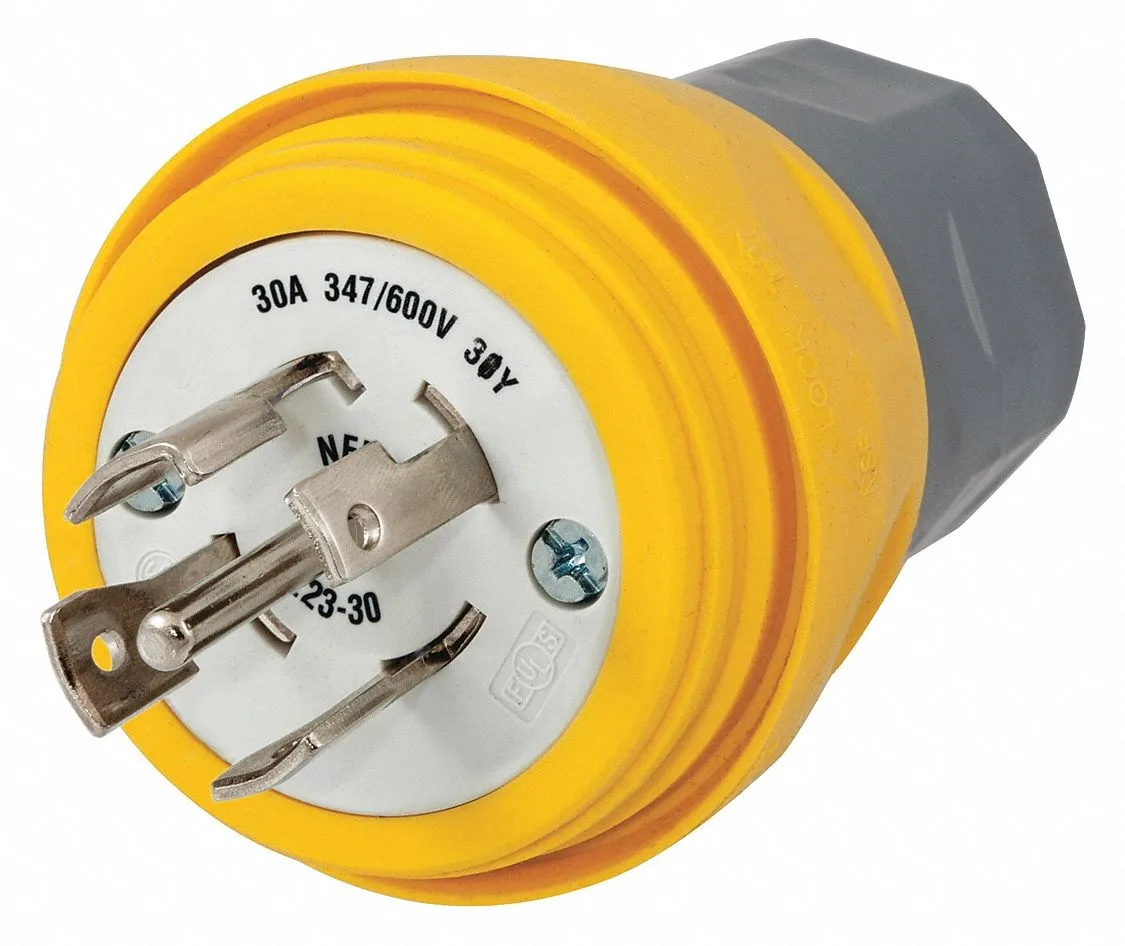 Hubbell Incorporated Hubbell Incorporated HBL28W83 Watertight Locking Plug L23-30P 30 A — product photo