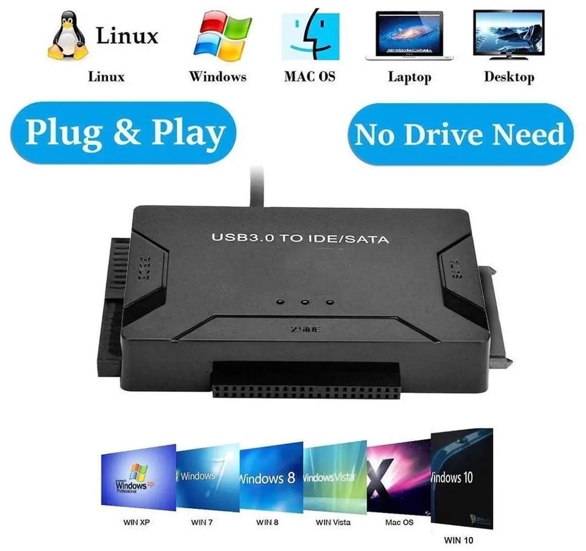 SMUGDESK SMUGDESK USB 3.0 to IDE SATA 4-in-1 Hard Drive Adapter — product photo