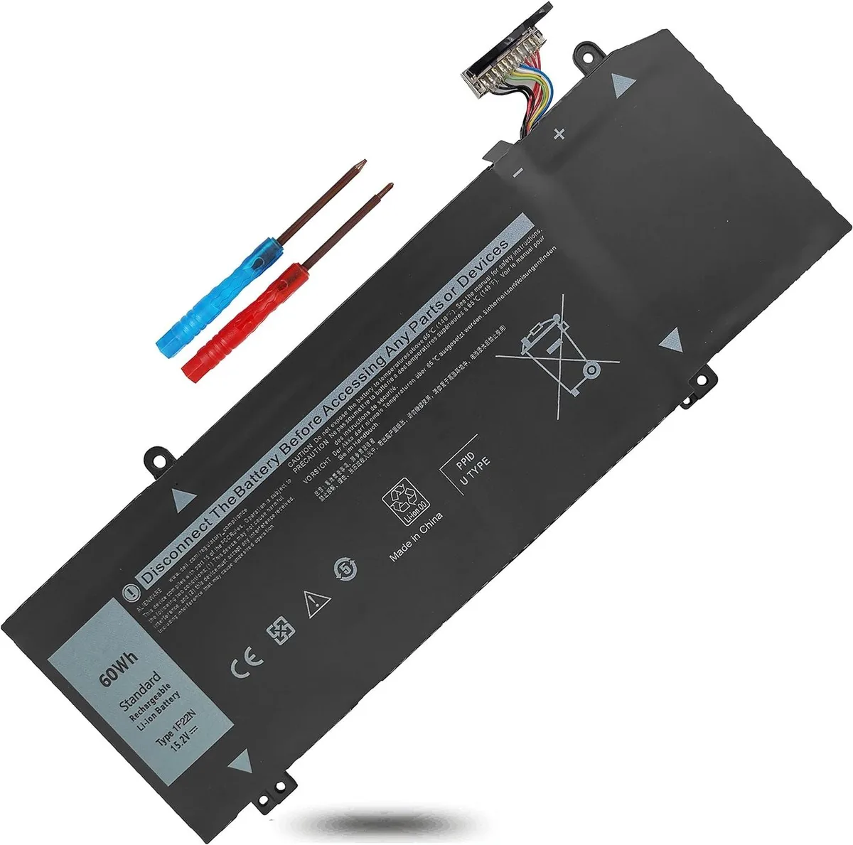 Tevelmick Tevelmick 1F22N 15.2V 60Wh 4-cell laptop battery — product photo