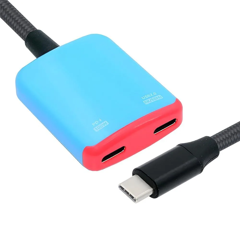 Fervit Fervit USB-C 1-to-2 8K Video 100W PD OTG Cable — product photo