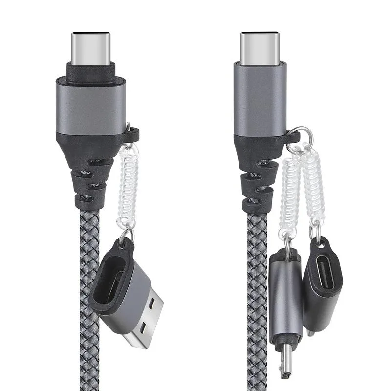 Corn Electronics Corn Electronics 10 Pack 5-in-1 Magnetic Charging Cable 6.6FT Gray — product photo