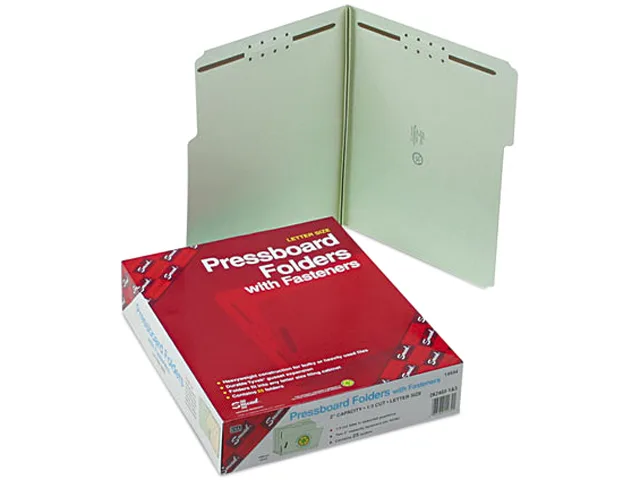Smead Smead 14934 file folder 2" expansion 1/3 top tab letter gray green 25 box — product photo